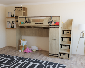 Кровать-чердак 190х80 Фрегат-4 