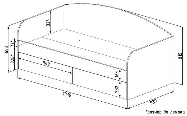 Кровать коллекции Твой Стиль 190х90 от Династия Kids