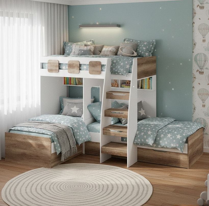 Трехъярусные кровати 