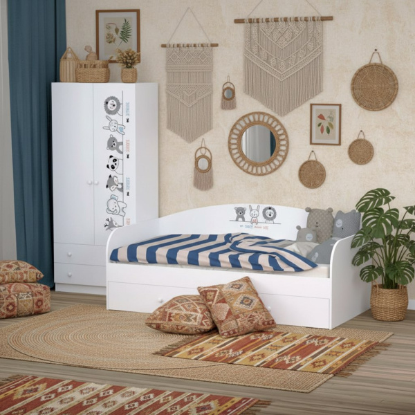 Комплект коллекции Хэппи: кровать 180х80 + шкаф гардеробный