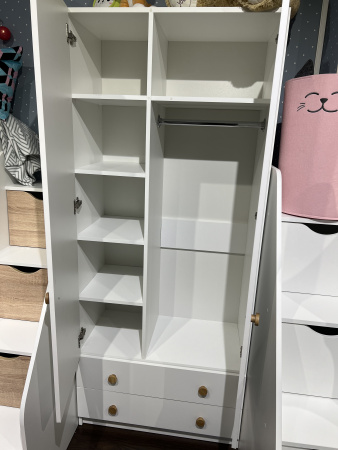 Шкаф коллекции Умка NEW с антресолью (ручки - дуб) от Династия Kids