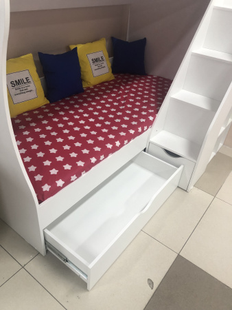 Двухъярусная кровать 180х80 Умка-2 (цвет белый)  от Династия Kids