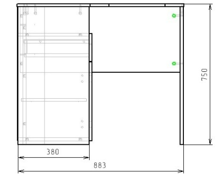 Стол угловой Твое 1160 мм (левый)
