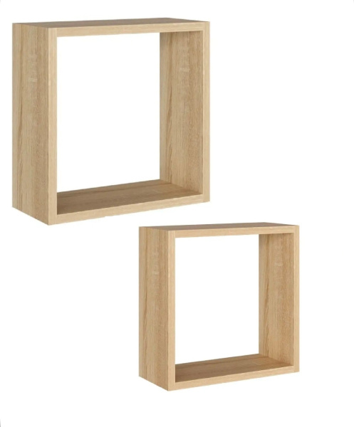 Комплект интерьерных полок Кубики (дуб сонома)