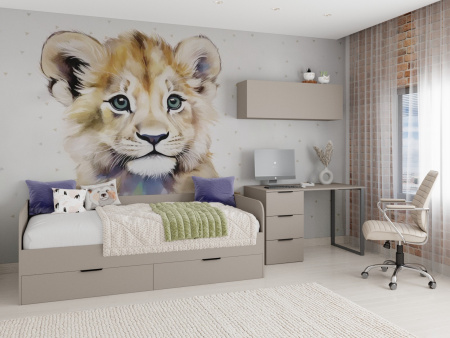 Угловой шкаф + пенал + стеллаж переходной Брайт Золотистый от Династия Kids