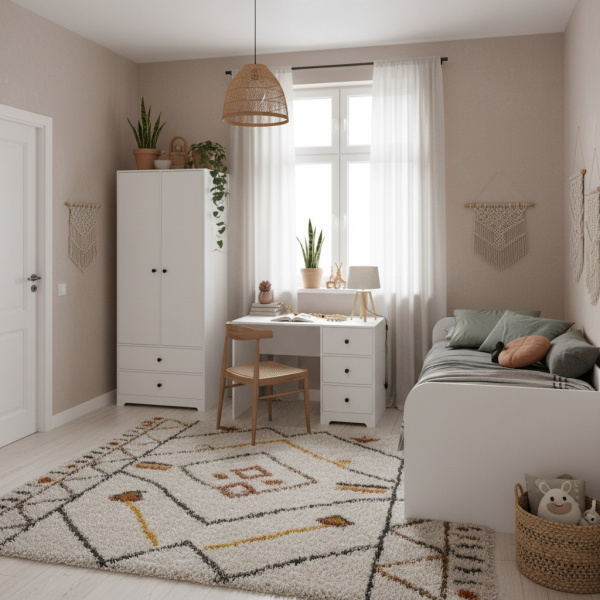 Комплект мебели коллекции Норд: кровать 190х90 + стол + шкаф