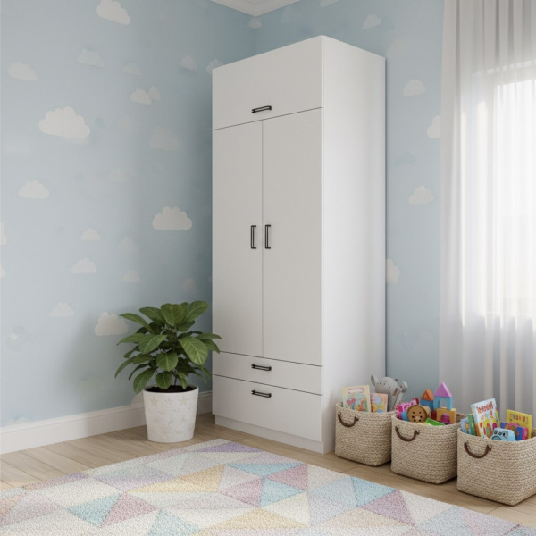 Шкаф гардеробный + стол с 3 ящиками коллекции Престиж от Династия Kids