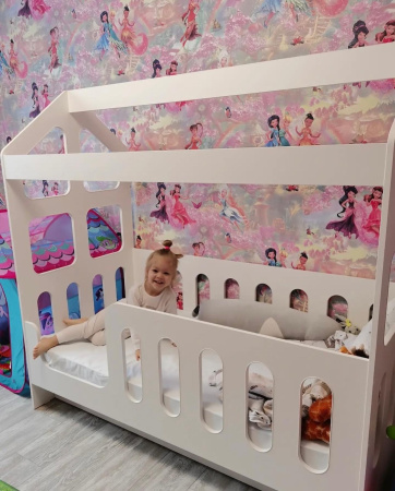 Кровать Манеж Домик 160х80 (без ящика) от Династия Kids