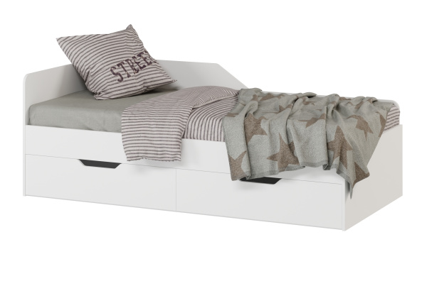 Кровать угловая 190х90 (цвет белый)