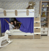 Кровать двухъярусная Фортуна 180х80 (белый + дуб сонома) от Династия Kids