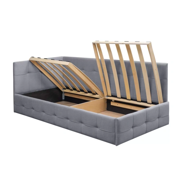 Мягкая кровать Бонни 200х90 (угол универсальный). Велюр Velutto - 2 цвета в продаже!