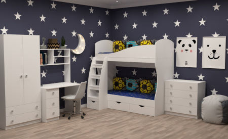 Шкаф коллекции Умка (цвет: белый) от Династия Kids