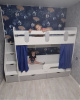 Двухъярусная кровать Фортуна (серебро + белый) 180х80 от Династия Kids