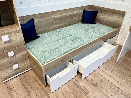 Кровать угловая 90х200 коллекции Модерн  от Династия Kids