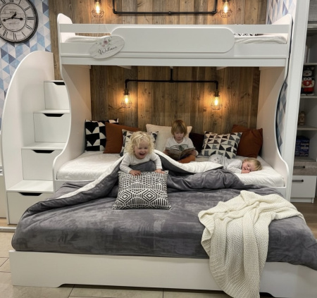 Кровать двухъярусная БИГ (цвет белый) 200х120 от Династия Kids