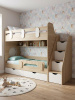Двухъярусная кровать Фортуна 180х80 (белый + дуб сонома) от Династия Kids