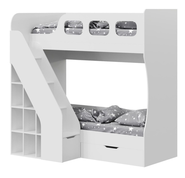 Кровать двухъярусная 190х80 Умка-4 (цвет белый)  от Династия Kids