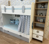 Двухъярусная кровать Фортуна (серебро + белый) 180х80 от Династия Kids