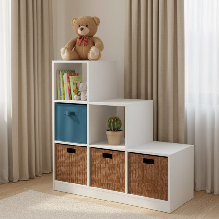 Стеллаж универсальный + кровать Двушка 190х90 от Династия Kids