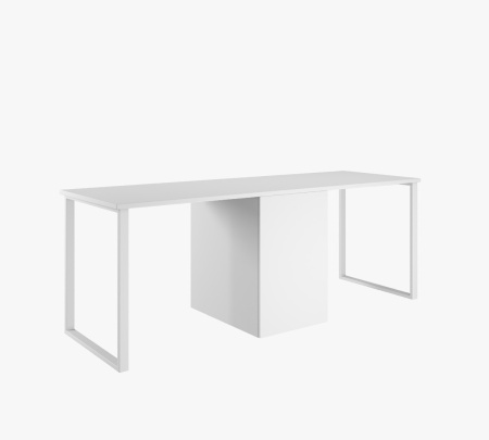 Стол Дуэт 2200 мм (белый + опоры белые) от Династия Kids
