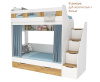 Кровать двухъярусная Твинс 190х90 (серебро + белый) от Династия Kids