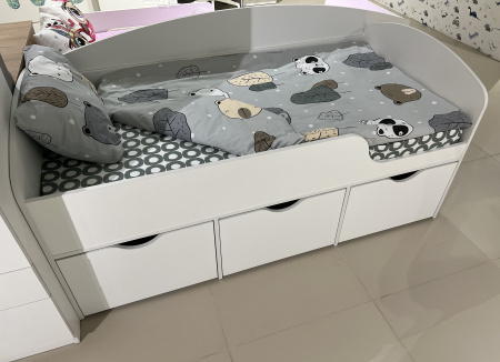 Кровать Малыш правая/левая (цвет: белый) от Династия Kids