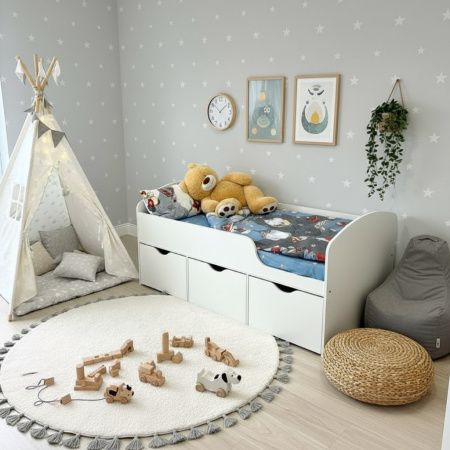 Кровать Малыш правая/левая (цвет: белый) от Династия Kids