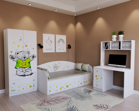 Кровать 190х90 коллекции Тедди от Династия Kids