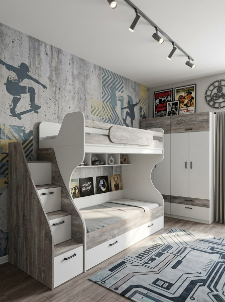 Двухъярусная кровать коллекции Гранд 190х90 от Династия Kids