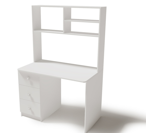 Стол Умка с надстройкой 1000 мм (цвет белый)