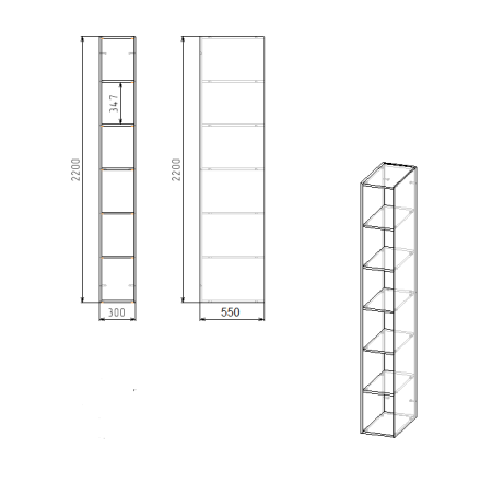 Комплект Брайт Золотистый для 2 школьников (2 стола + стеллаж + 2 полки) от Династия Kids
