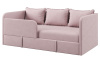 Диван-кровать Кэви (всё в комплекте). Велюр Velutto 11 (пудровый)