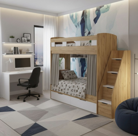 Двухъярусная кровать Твинс 190х90 от Династия Kids