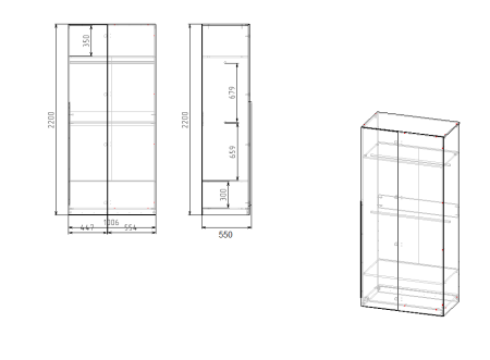 Угловой шкаф + пенал + стеллаж переходной коллекции Брайт Велюр от Династия Kids