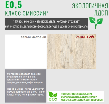 Стол письменный Практик 1200 мм (белый). Левый/правый от Династия Kids