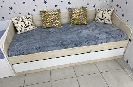 Кровать Джуни 190х80 (цвет: белый) с ящиками