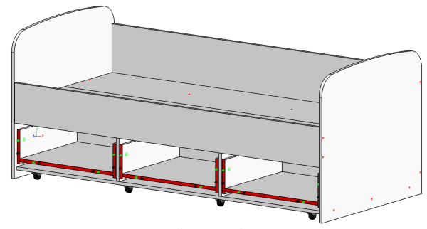 Двухъярусная кровать Городок (цвет белый) 190х90 от Династия Kids