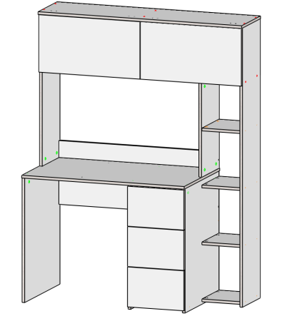 Стол Ритм 1250 мм (гаскон пайн + белый). Левый/правый от Династия Kids
