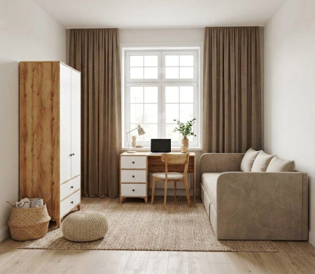 Комплект мебели для детской комнаты: диван Кэви + стол + шкаф Альви от Династия Kids