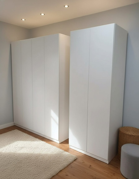 Шкаф 2-х створчатый Практик (штанга + полки) от Династия Kids