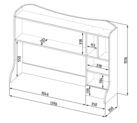 Стол Фрегат с надстройкой от Династия Kids