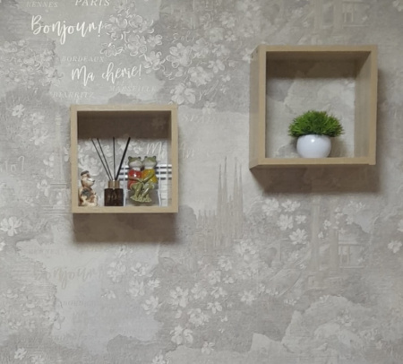 Комплект интерьерных полок Кубики (цвет белый)