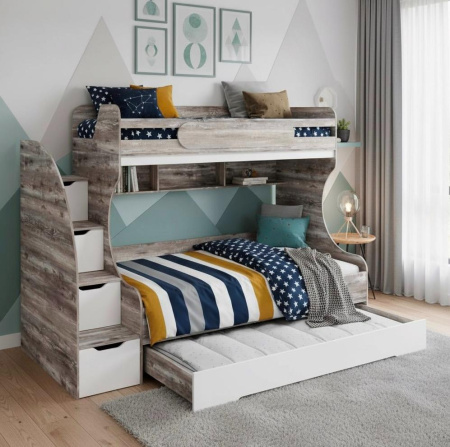 Кровать двухъярусная БИГ (цвет белый) 200х120 от Династия Kids