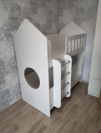 Двухъярусная кровать Домик 160х80  от Династия Kids