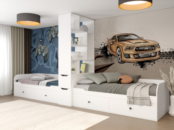 Стеллаж-перегородка для зонирования 1000 мм от Династия Kids