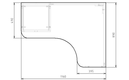 Стол угловой Твое 1160 мм (левый)
