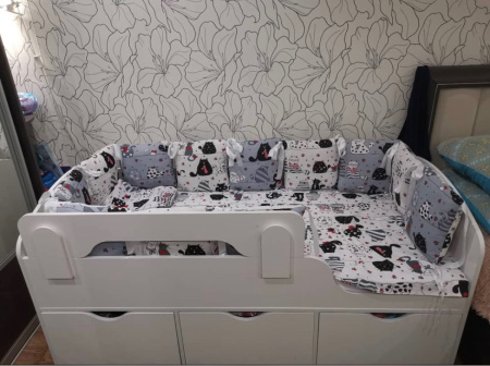 Кровать Малыш правая/левая (цвет: белый) от Династия Kids