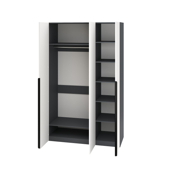 Шкаф 3-х дверный коллекции Брайт Графит-2 от Династия Kids