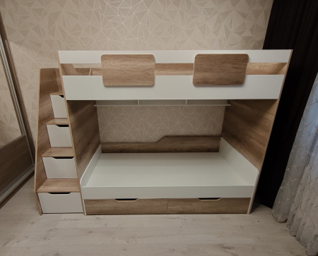 Кровать-чердак 190х90 коллекции Мозаика-2  от Династия Kids