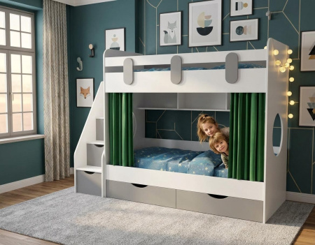 Двухъярусная кровать Фортуна 180х80 (размеры и цвета разные) от Династия Kids